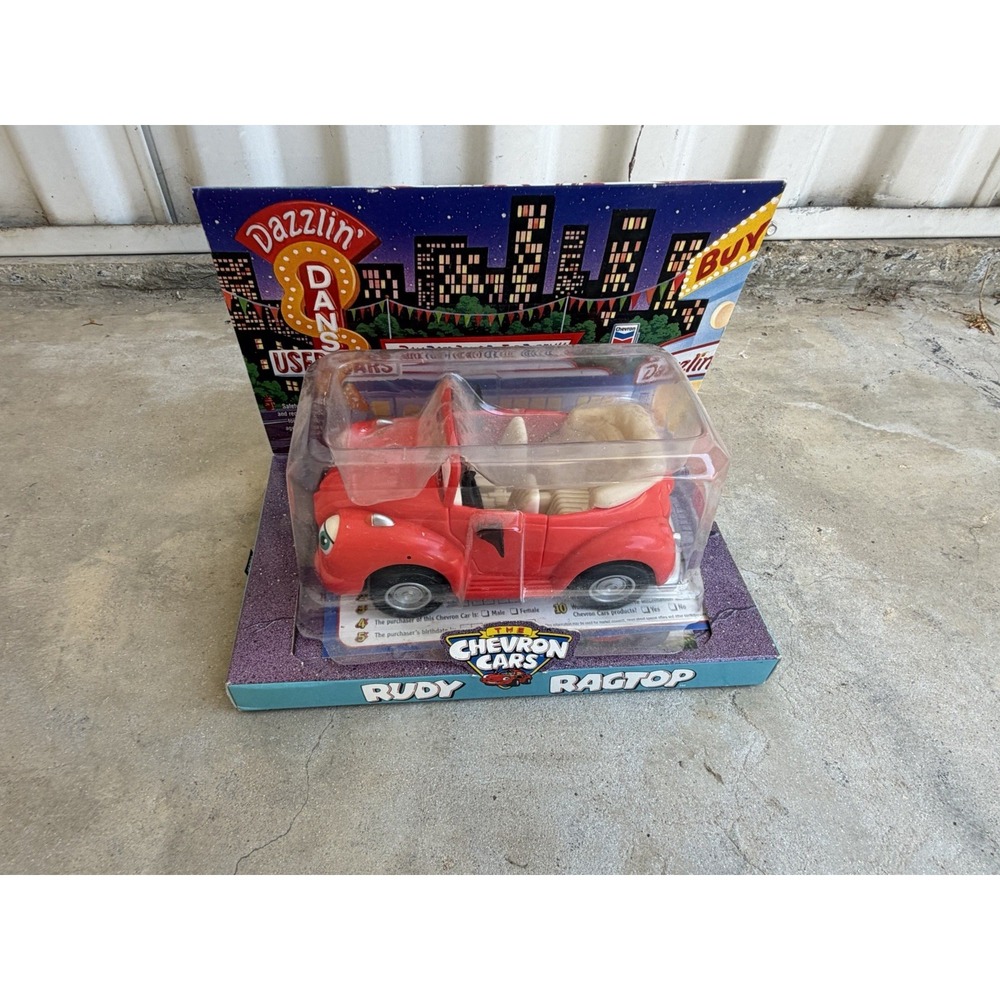 Vintage 1999 Chevron Cars Collectible - Rudy Ragtop - NIB Pl